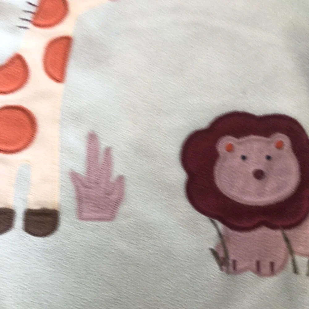 Circo Target Fleece‎ Jungle Baby Blanket Green Yellow Gator Lion Giraffe
